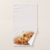 紅葉、ひまわり、かぼちゃ バスタオルセット (ハンドタオル)