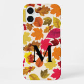 紅葉 もみじ 秋の葉 iPhoneケース (裏面)