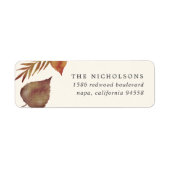 紅葉 |アイボリー差出人住所 ラベル (正面)