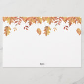 紅葉-アドバイスとウィッシュブライダルシャワー 便箋 (裏面)