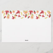 紅葉-アドバイスとウィッシュブライダルシャワー 便箋 (裏面)