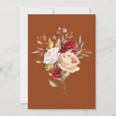 紅葉 オータム カラー テラコッタ 誕生日 招待状 (裏面)