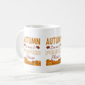 紅葉&カボチャお願い コーヒーマグカップ (正面左)