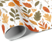 紅葉、カボチャ&コージー季節のデザイン- ラッピングペーパー (ロールコーナー)