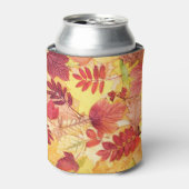 紅葉:カラフルツリーパターン。 缶クーラー (缶正面)