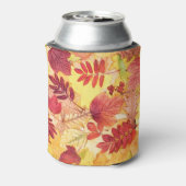 紅葉:カラフルツリーパターン。 缶クーラー (缶裏面)