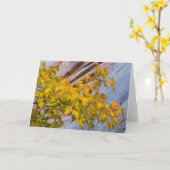 紅葉 カード (黄色い花)