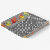 紅葉&ギンガム紙プレート ペーパープレート (傾斜あり)