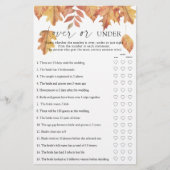 紅葉 – ゲームの上または下ブライダルシャワー (正面)