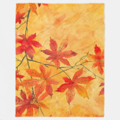 紅葉 – コージー秋 フリースブランケット (正面)
