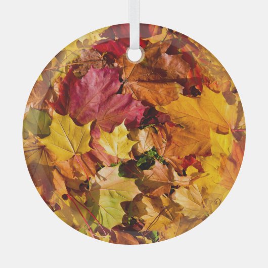 紅葉：シカラフルームレスアレイ。 ガラスオーナメント (正面)
