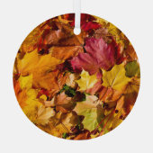 紅葉：シカラフルームレスアレイ。 ガラスオーナメント (裏面)