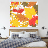 紅葉、シシンプルームレスパターン キャンバスプリント (インサイチュ (寝室))