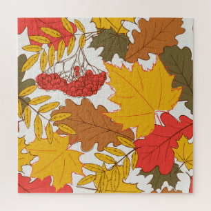 紅葉、シシンプルームレスパターン ジグソーパズル