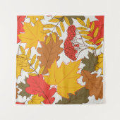 紅葉、シシンプルームレスパターン タペストリー (正面(横))