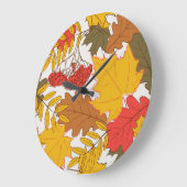 紅葉、シシンプルームレスパターン ラージ壁時計 (傾斜)