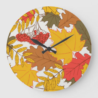 紅葉、シシンプルームレスパターン ラージ壁時計