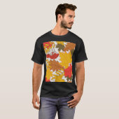 紅葉、シシンプルームレスパターン Tシャツ (正面フル)