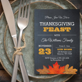 紅葉&シャルボードサンクスギビング招待状 招待状