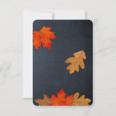 紅葉&シャルボードサンクスギビング招待状 招待状 (裏面)