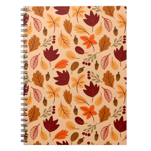 紅葉、シンプル子供のシームレスなパターン。 ノートブック (正面)