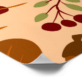 紅葉、シンプル子供のシームレスなパターン。 ポスター (角)