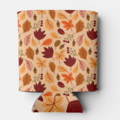 紅葉、シンプル子供のシームレスなパターン。 缶クーラー (裏面)