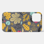 紅葉:シームレスなダークパターン Case-Mate iPhoneケース (裏面 (横))
