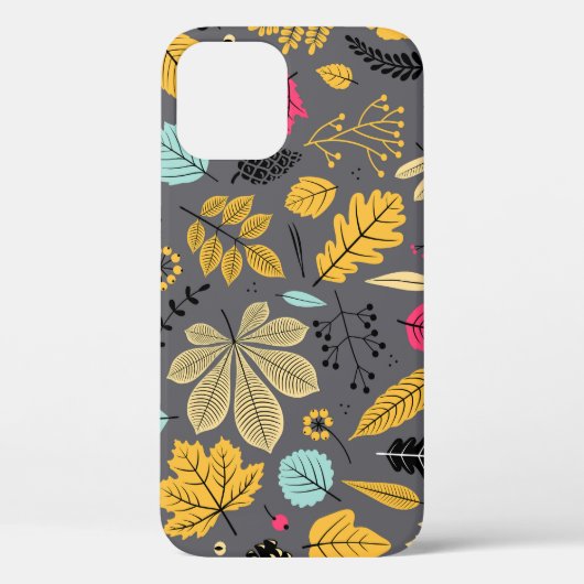 紅葉:シームレスなダークパターン Case-Mate iPhoneケース (裏面)