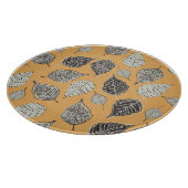 紅葉、シームレスなヴィンテージパターン。 カッティングボード (角)