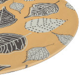 紅葉、シームレスなヴィンテージパターン。 カッティングボード (角)