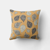 紅葉、シームレスなヴィンテージパターン。 クッション (裏面)