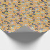 紅葉、シームレスなヴィンテージパターン。 ラッピングペーパー (角)