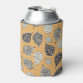 紅葉、シームレスなヴィンテージパターン。 缶クーラー (缶正面)