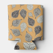 紅葉、シームレスなヴィンテージパターン。 缶クーラー (裏面)