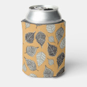 紅葉、シームレスなヴィンテージパターン。 缶クーラー (缶裏面)