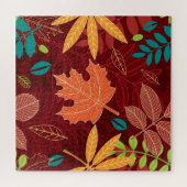 紅葉：シームレスな自然パターン ジグソーパズル (横)