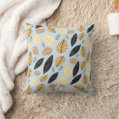 紅葉：シームレスな青の背景 クッション (ブランケット)