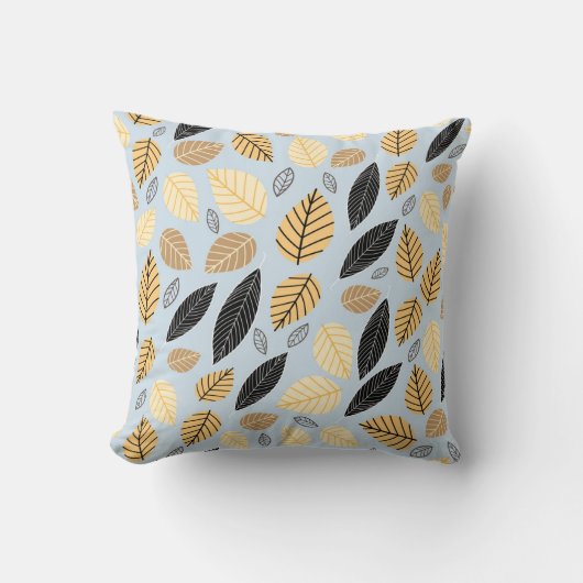 紅葉：シームレスな青の背景 クッション (正面)