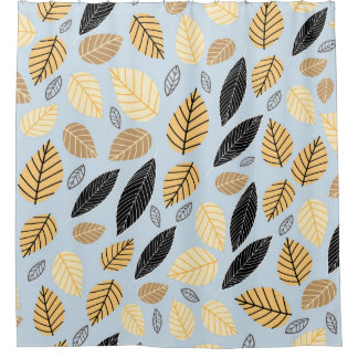 紅葉：シームレスな青の背景 シャワーカーテン