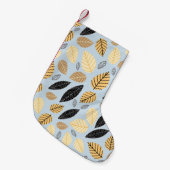 紅葉:シームレスな青の背景 スモールクリスマスストッキング (正面 (吊り時))