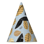 紅葉：シームレスな青の背景 パーティーハット (右)