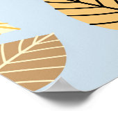 紅葉：シームレスな青の背景 ポスター (角)