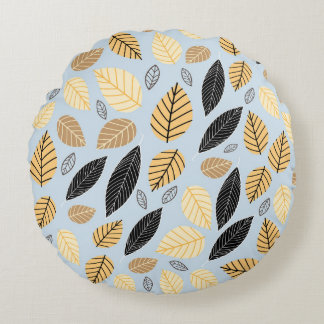 紅葉：シームレスな青の背景 ラウンドクッション