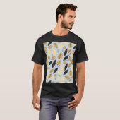 紅葉:シームレスな青の背景 Tシャツ (正面フル)