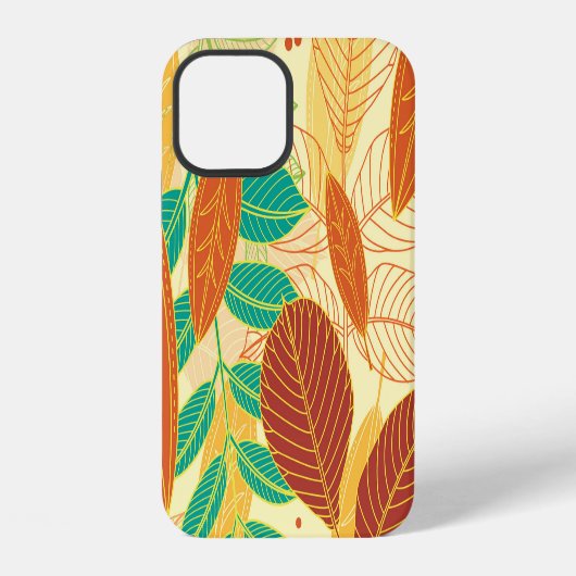 紅葉 シームレス パターン iPhoneケース (裏面)