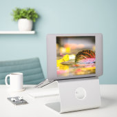 紅葉 シール (デスク上のノートパソコン)