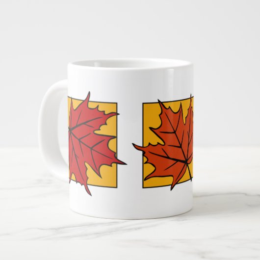 紅葉 ジャンボコーヒーマグカップ (正面左)