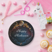 紅葉&スカル秋ハローウィンパーティ ペーパープレート (パーティー)