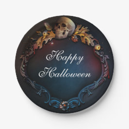 紅葉&スカル秋ハローウィンパーティ ペーパープレート